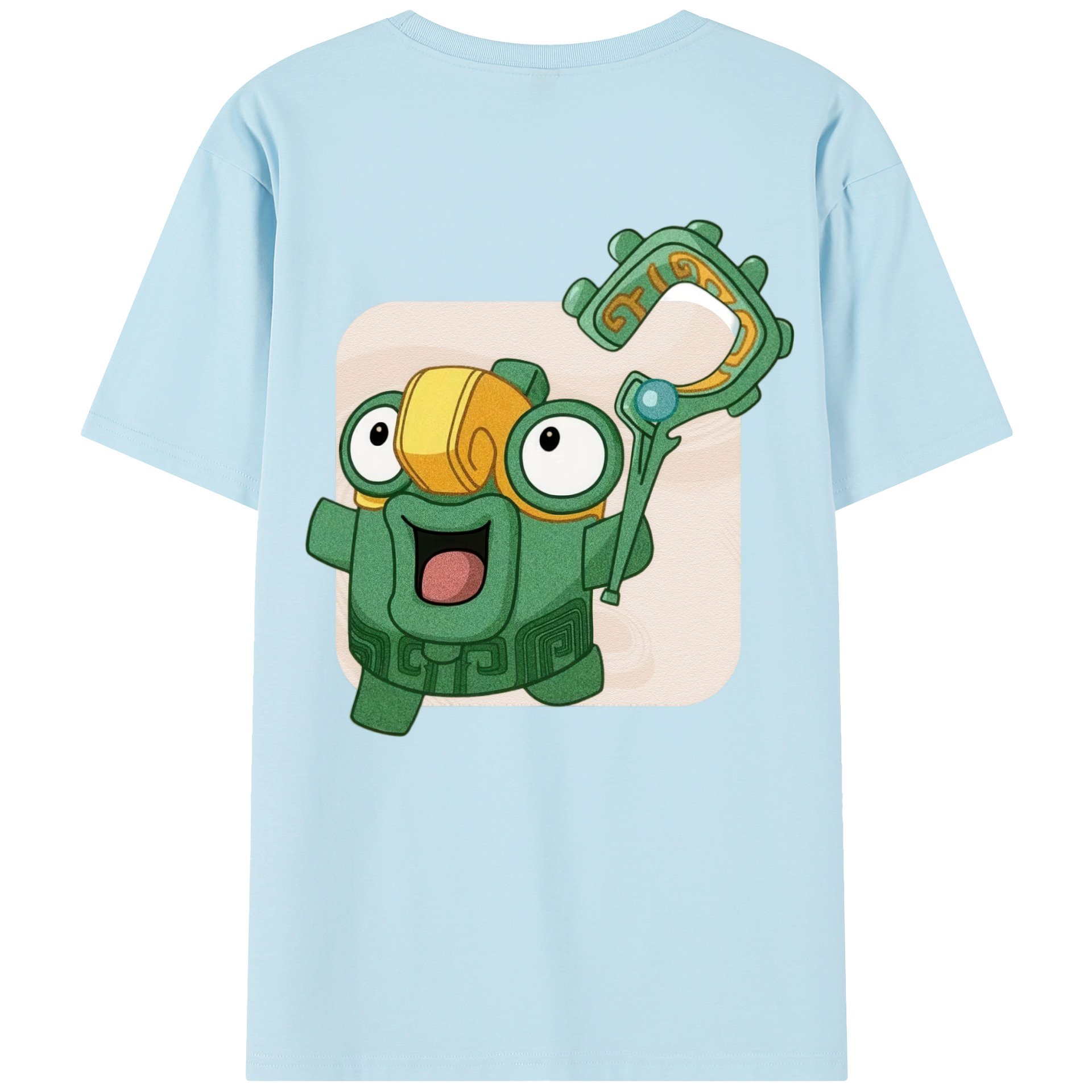 （画像用） Ne Zha 2 ナタ 魔童の大暴れ 綿100％半袖Tシャツ（背面プリント）